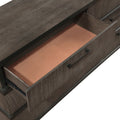 Two Tone Brown Black Finish 6 Drawers Dresser 1Pc Modern Industrial Design Bedroom Furniture Black,Brown Gray Wood
