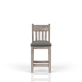 Rustic Gray Counter Stool Set Of 2 Gray Solid Wood Mdf