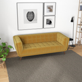 Addison Large Gold Velvet Sofa Gold Brown Velvet Wood Primary Living Space Mid Century Modern Foam Solid Wood,Velvet 3 Seat