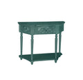 1 Drawer End Table,Side Table,Elegant Carved 1 Drawer End Table For Living Room Bed Room Study Entryway Dark Green American Design Mdf