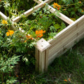 Outsunny Raised Garden Bed Kit, 4' X 4' Outdoor Wooden Planter Box With 9 Growing Grids, For Plants And Herbs Natural Wood