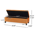 Storage Ottoman Burnt Orange Velvet