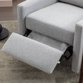 Wood Framed Upholstered Recliner Chair Adjustable Home Theater Seating With Thick Seat Cushion And Backrest Modern Living Room Recliners, Gray Old Sku:Pp289527Aae Gray Linen