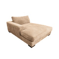 Bella Tan Corduroy U Shaped 3 Piece Sectional Tan Wood Corduroy 3 Seat