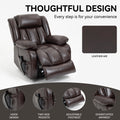 Dual Motor Infinite Position Up To 350 Lbs Electric Medium Size Brown Power Lift Recliner Chair With 8 Point Vibration Massage And Lumbar Heating White Metal Primary Living Space Heavy Duty Pine