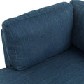 Chaise Lounge Navy Blue Fabric