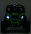 24V Ride On Toys 4Wd Ride On Cars With Remote Control, 2 Xl Seater Electric Car For Kids, Power Car Wheels, Utv 4*200W Motor, Bluetooth, Music, Lights, 3 Speeds,Green Green Abs