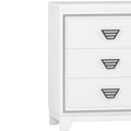 3 Pieces Bedroom Sets Queen Size Upholstered Bed With Led Lights, Nightstands And Dresser With Metal Handles And Sparkling Shiny Decoration, White Expected Arrival Time:8.5 Queen White 3 Piece Set Mdf Metal