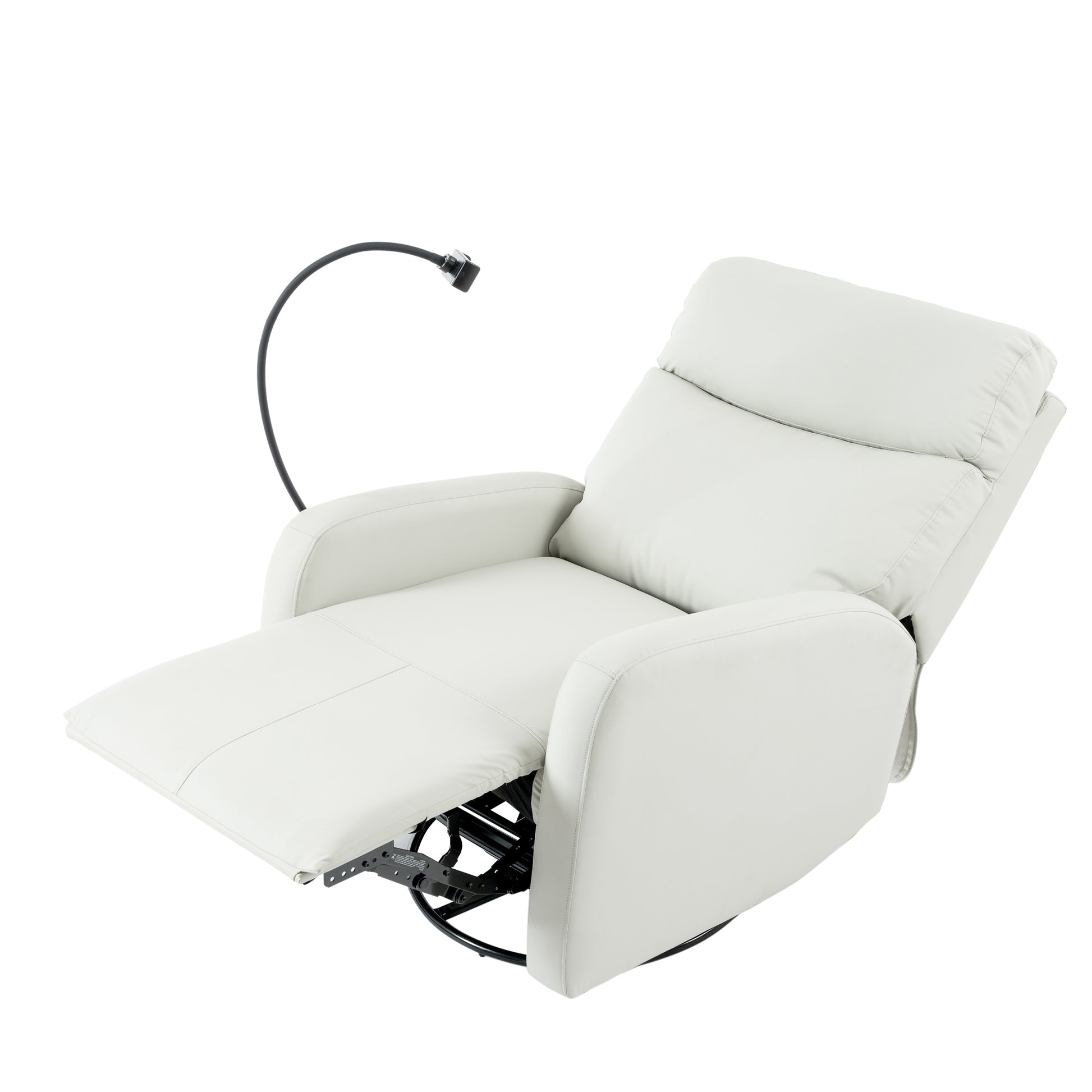 270 Power Swivel Rocker Recliner Chair, Electric Glider Reclining Sofa With Usb Ports, Power Swivel Glider, Rocking Chair Nursery Recliners For Living Room Bedroom Light Gray Solid Light Brown Primary Living Space Push Button Rubberwood Solid Back Wood