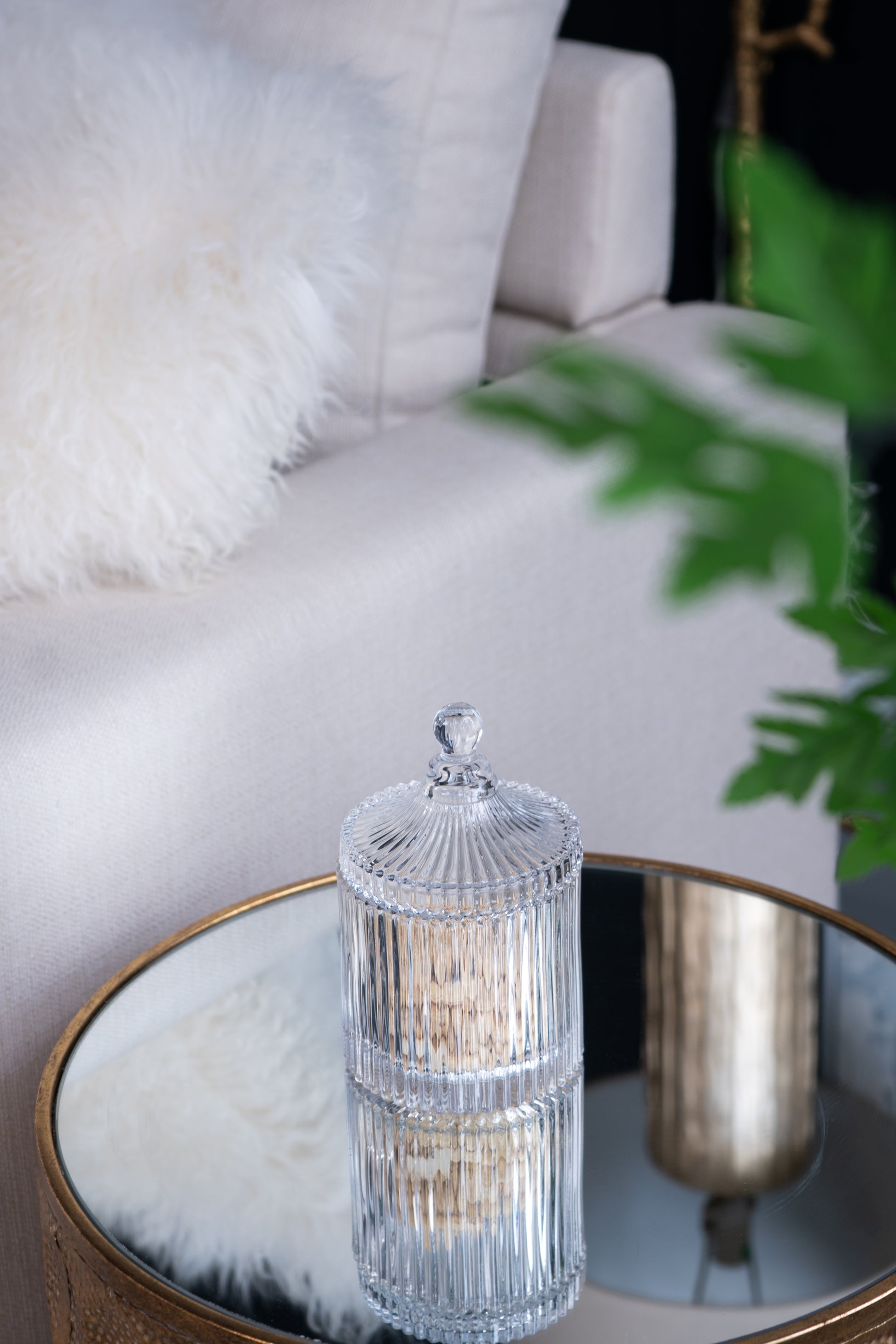 D4X6"Ancell Lidded Glass Jar Clear Glass