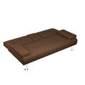 Coffee Foldable Sofa Bed With Cup Holder Coffee Wood Medium Firm Foam Tech Cloth 2 Seat