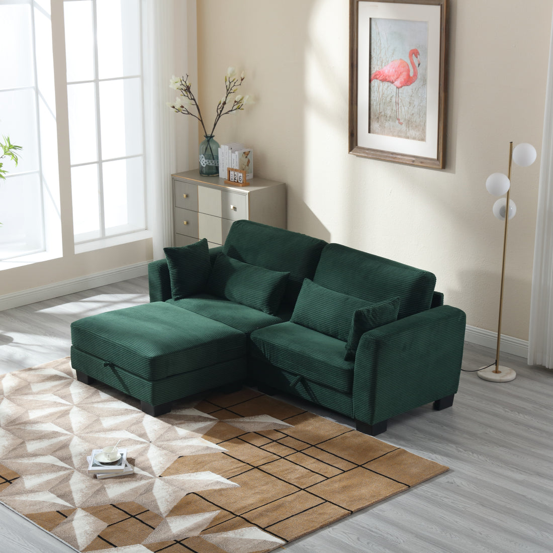 United Modular Sectional Sofa L Shaped Modular Couch With Reversible Chaise Modular Sofa Sectional Couch With Storage Seats Emerald Velvet 2 Seat