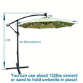 10 Ft Outdoor Patio Umbrella Solar Powered Led Lighted Sun Shade Market Waterproof 8 Ribs Umbrella With Crank And Cross Base For Garden Deck Backyard Pool Shade Outside Deck Swimming Pool Lime Green