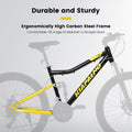 A26336 26 Inch Aluminum Frame Shock Fork Plus Shock Absorber 21 Speed Unisex Mountain Bike Black Steel