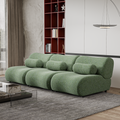 Elegant Green Chenille Fabric Sofa 3 Piece Modular Sectional With Cozy Recline & Unique Design Ideal For Modern Living Rooms Gold Black,Green Chenille 3 Seat