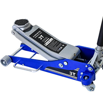 3T Aluminum Iron Horizontal Jack Blue Steel