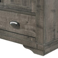 63 Inch Tv Entertainment Console, 2 Cabinets And Shelves, 3 Drawers, Gray Gray Wood Metal