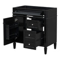 30'' Bathroom Vanity Without Top Sink, Modern Bathroom Storage Cabinet With 2 Drawers And A Tip Out Drawer Not Include Basin Black Bathroom Solid Wood Mdf