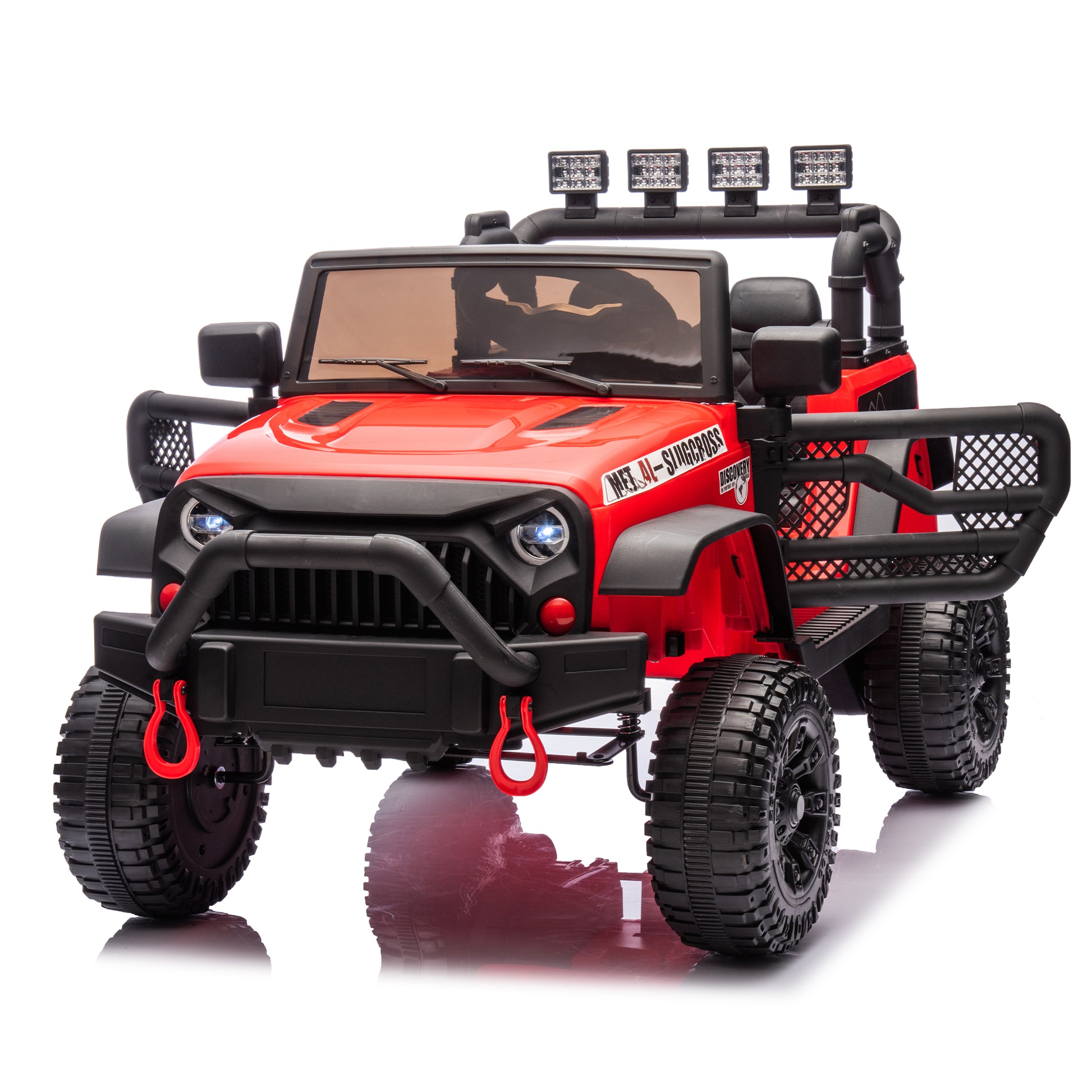 24V Kids Ride On Car W Parents Remote Control,400W Motor,Four Wheel Suspension,Adjustable Speed,Usb,Mp3,Music,Bluetooth,Large Display Screen,Power Display,Portable Handle,Safety Belt For Kids Aged 3 . Red 50 99 Lbs Polypropylene