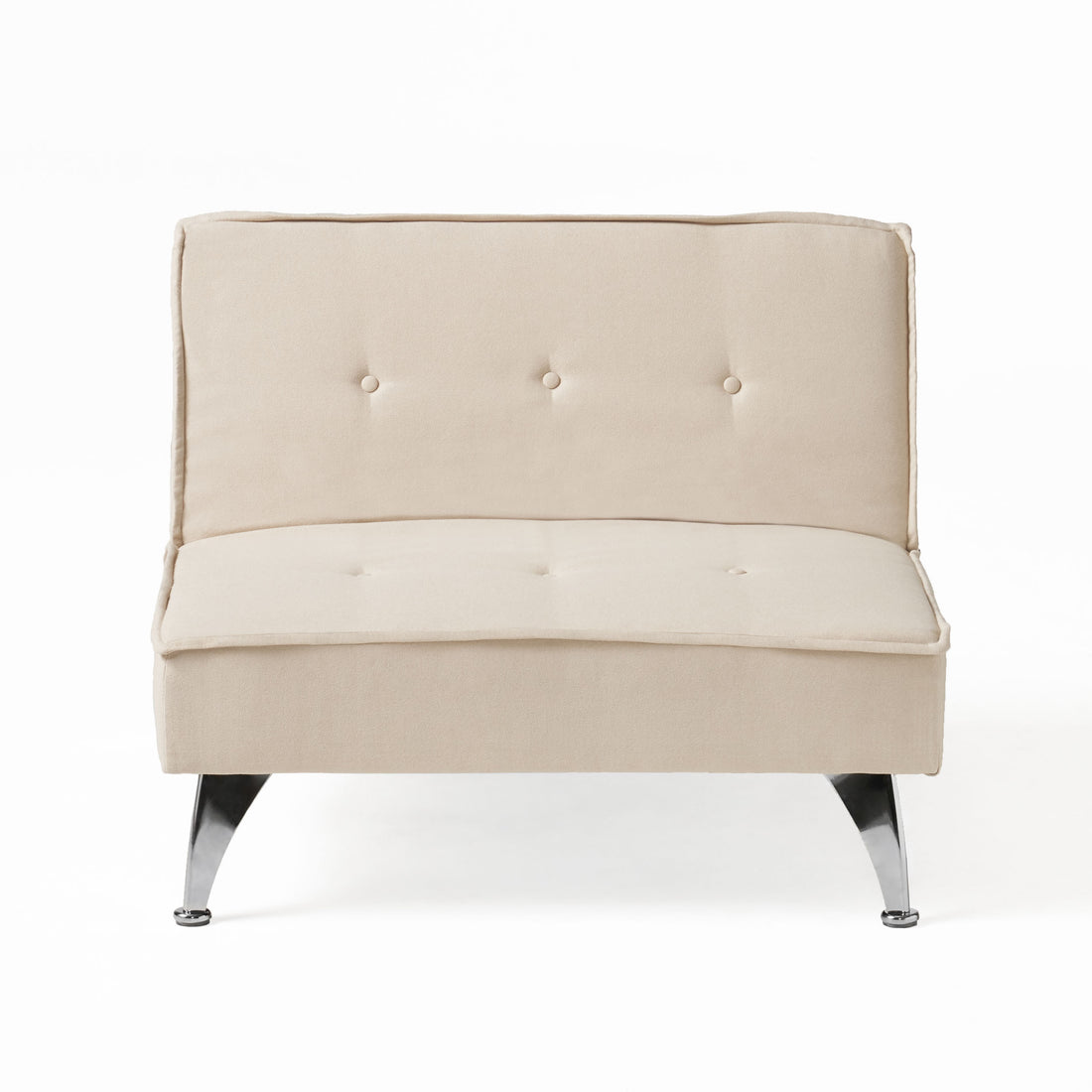 Ottoman Chair Ivory Fabric