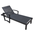 Outdoor Chaise Lounge, Aluminum Pool Beach Lounge Chair, All Weather Patio Beach Adjustable Reclining Chair Black No Lounge Black Rust Resistant Frame Water Resistant Cushion Garden & Outdoor Aluminium