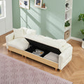86.61 Inches Beige Technology Cloth Sofa, Three Sofa Lift Sofa Bed, Sofa Bed With Storage Cabinet, Sofa Is Soft And Comfortable, Suitable For Meeting Rooms, Living Rooms And Bedrooms Beige Tech Cloth 3 Seat