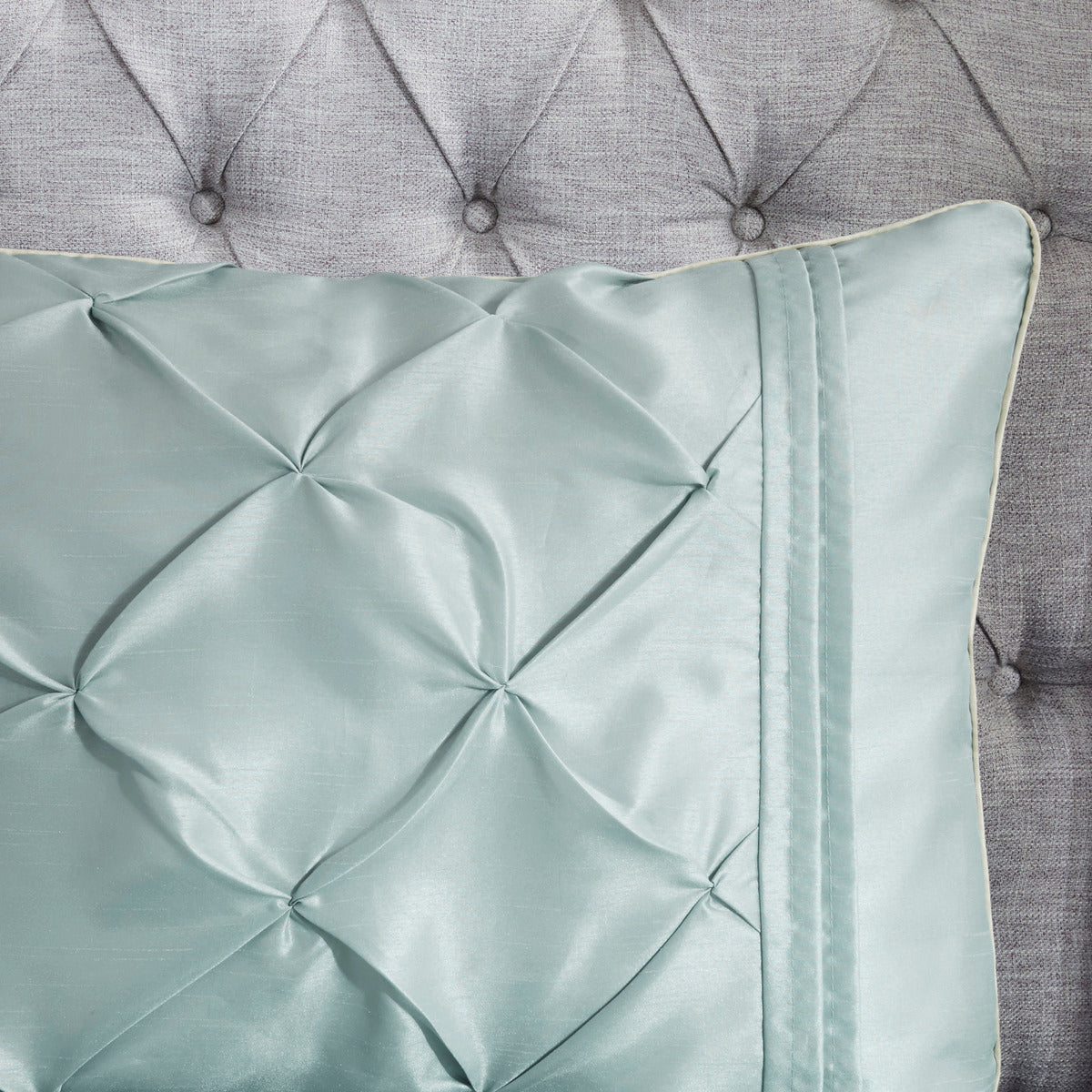7 Piece Tufted Comforter Set Seafoam Cal King California King Seafoam Polyester