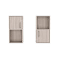 Oba 2 Pc Wall Mounted Bathroom Medicine Cabinet With Open And Closed Storage Beige Bathroom Freestanding Modern Particle Board Engineered Wood