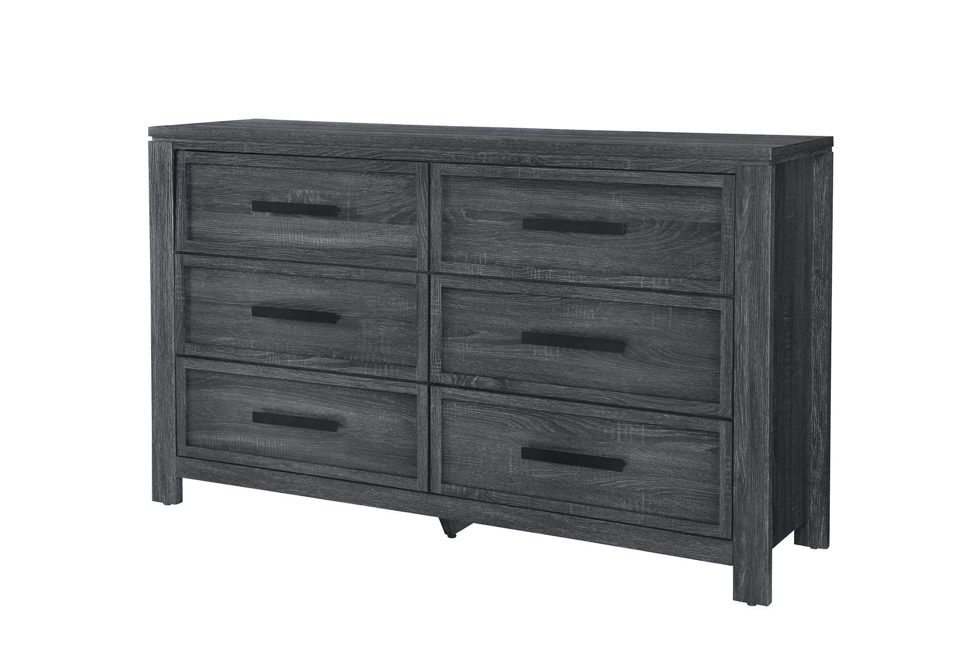 Aya Dark Grey Dresser Dark Gray Solid Wood Mdf