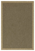 Earth Gc Ntl1003 Jute Black 5 Ft. 3 In. X 7 Ft. 3 In. Indoor Outdoor Area Rug Natural Black Polyester Polypropylene