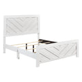 Contemporary White Finish Queen Size Panel Bed Wooden Bedroom Furniture 1Pc, Bed In A Box Box Spring Required Queen White Bedroom Bed Frame Wood