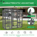 Catio Outdoor Cat Enclosure Cat House Wooden Cat Cage Large Feral Cat Shelter For Mulitiple Cats With Six Platforms, Large Enter Door, Waterproof Roof 60