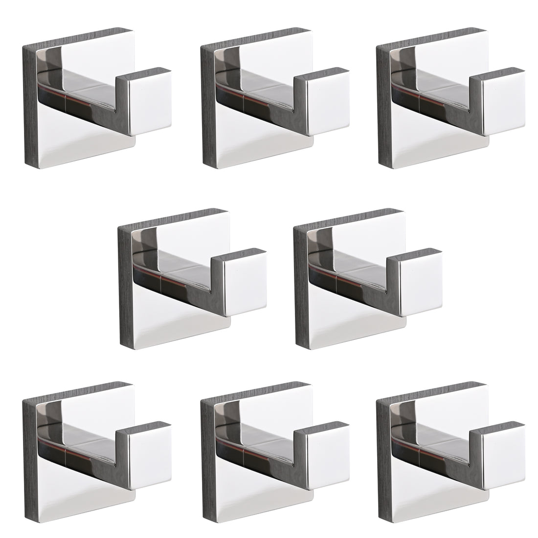 8 Pack Wall Mounted Stainless Steel Bathroom Towel Hooks Coat Hooks For Bathroom, Bedroom, Kitchen Chrome Stainless Steel