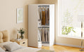 Polygon Corner Wardrobe, White White Particle Board