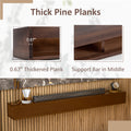 60'' Fireplace Mantel Wooden Wall Mounted Floating Shelf 8