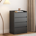 Living Room Sideboard Storage Cabinet,Drawer Cabinet Black Mdf