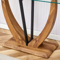 Modern Minimalist Rectangular Glass Table With 0.39 