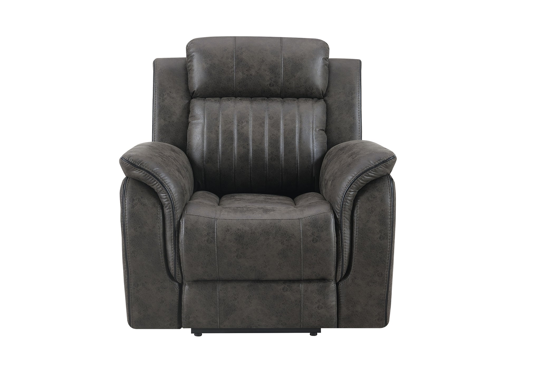 Steban Grey Glider Recliner Gray Fabric