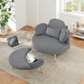 43 Inches Single Grey Comfortable Chair, Single Chair Soft And Comfortable, Suitable For Meeting Room, Living Room, Bedroom Gray Corduroy 1 Seat