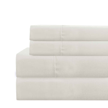 Lanester 4 Piece Deep Pocket California King Size Sheet Set The Urban Port, White White Microfiber