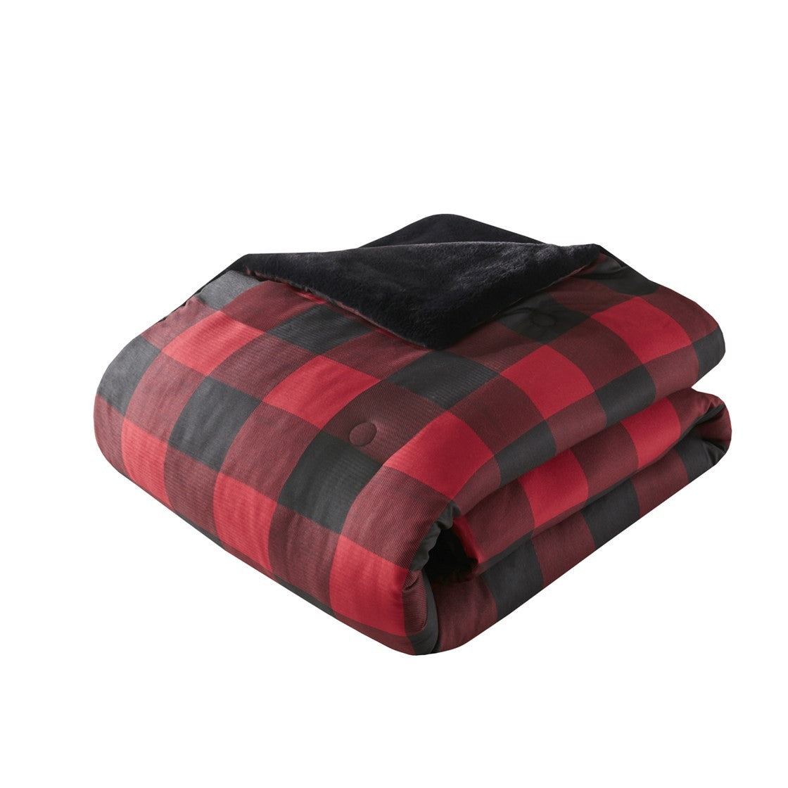Faux Wool To Faux Fur Down Alternative Comforter Set King Multicolor Polyester