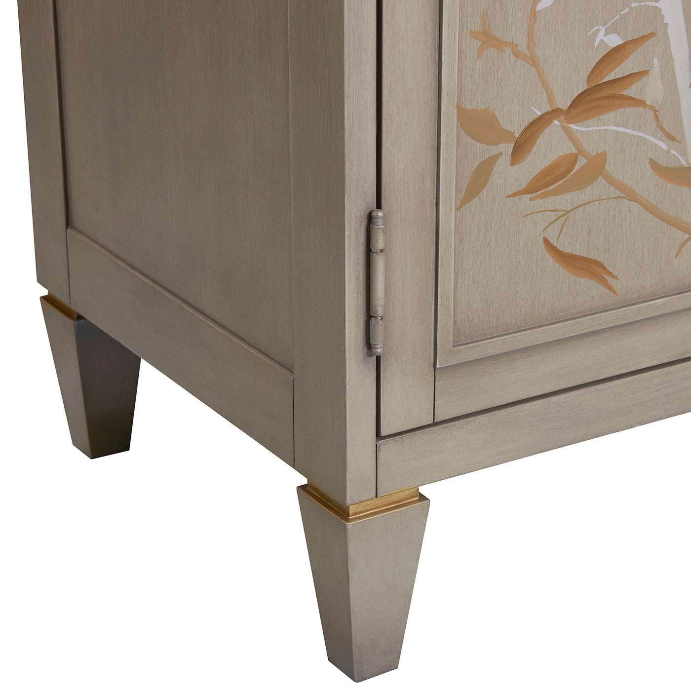 Dauphin Handpainted Entryway Storage Cabinet, Grey Cashmere Wood Gray Solid Wood Mdf Solid Wood Mdf