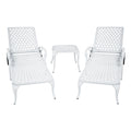 Aluminium Cast Lounge Chair 1Pcs White White Aluminium