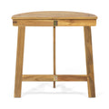 Westmont Half Round Bistro Table, Natural Natural Acacia Wood