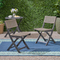 Hillside Bistro Chair,Set Of 2 Grey Brown Wood