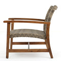 Hampton Wood Wicker Club Chair Set Of 2 Natural Grey Wood