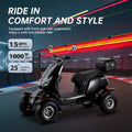 Electric Mobility Recreational Travel Scooter For Adults,Mobility Scooters For Seniors, 4 Wheel Powered Mobility Scooters Black Abs Pc