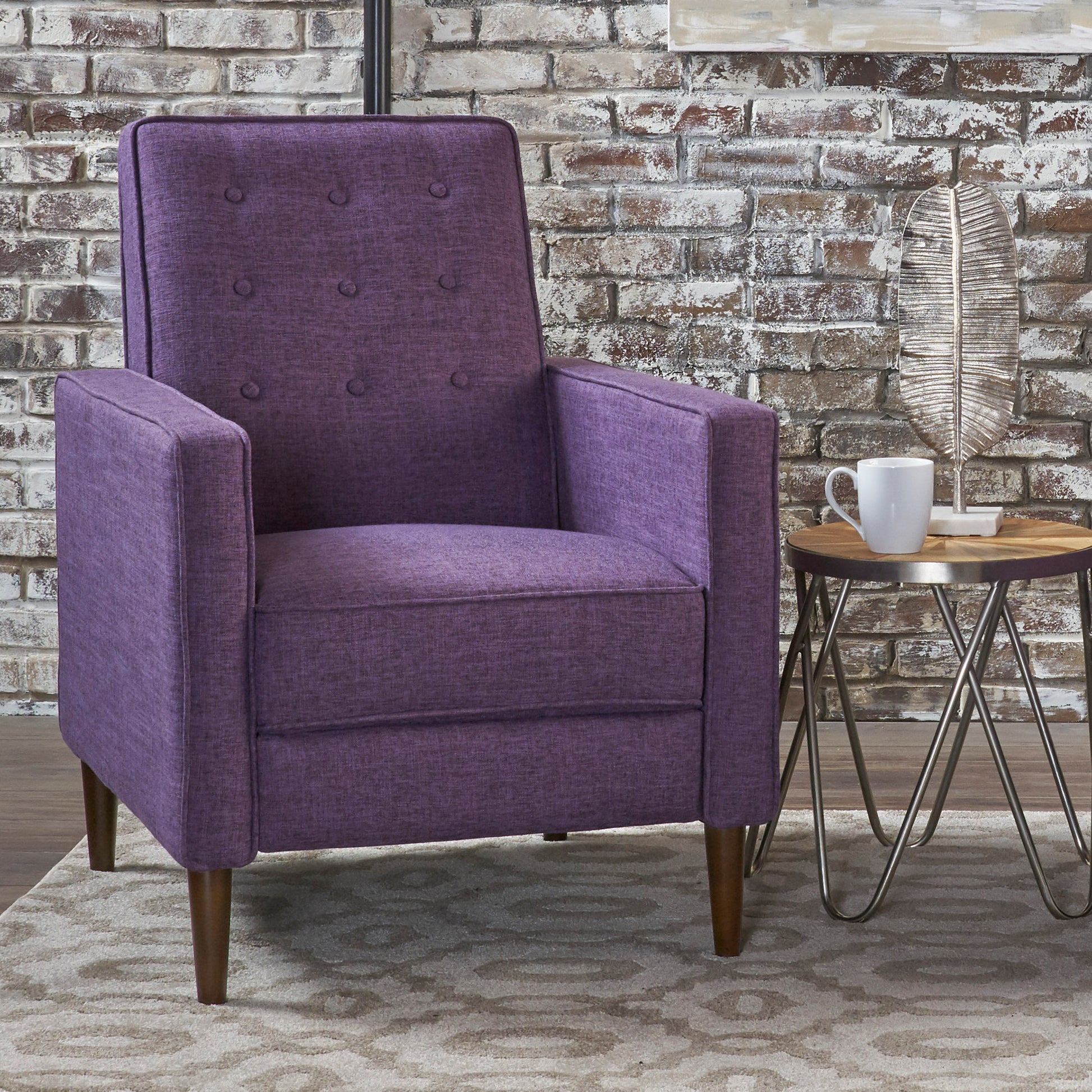 Recliner Purple Fabric