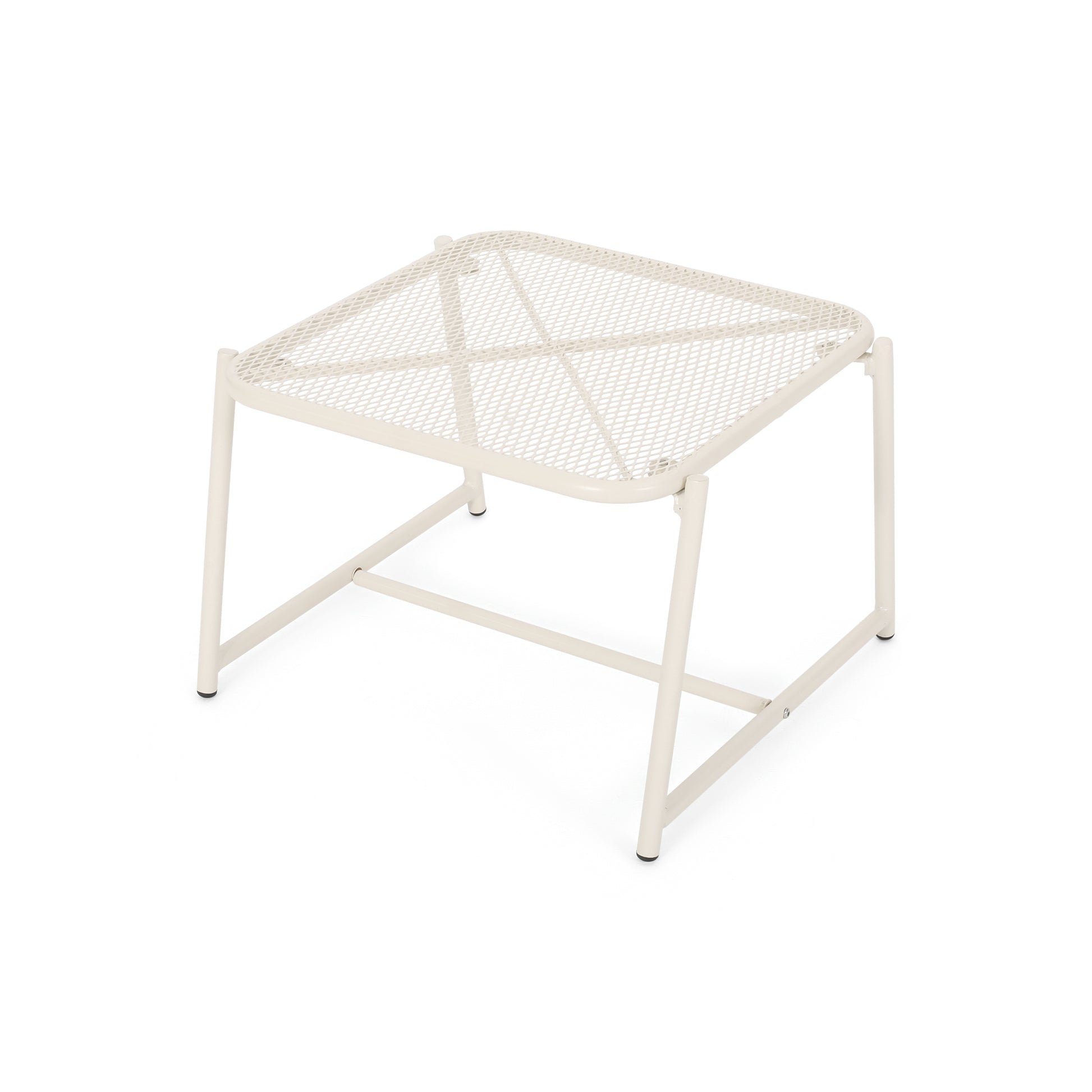 Kincaid 13"H Side Table Matte White Iron