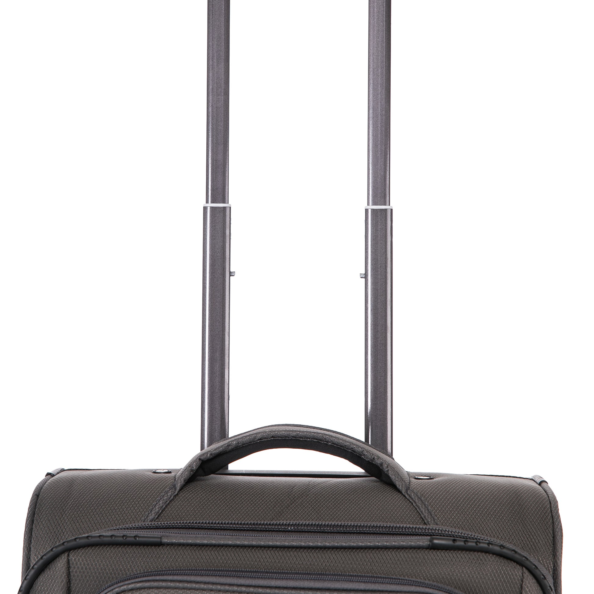 3 Piece Fabric Soft Luggage Set With Swivel Wheels And Password Lock, Gray, 20 26 30 Inches Grey Fabric